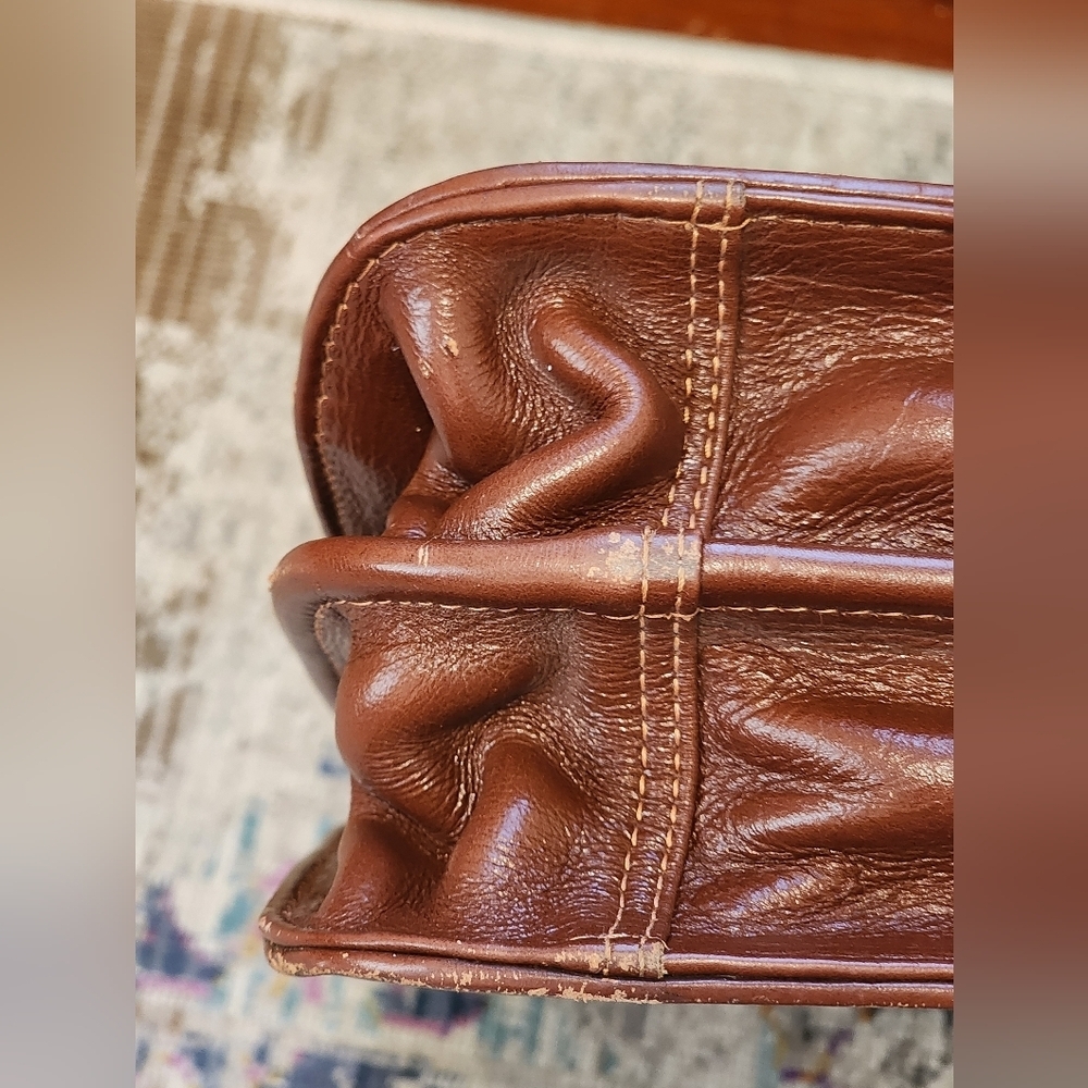 Vintage 1907 Brown 100% Leather Briefcase - Picture 4 of 15